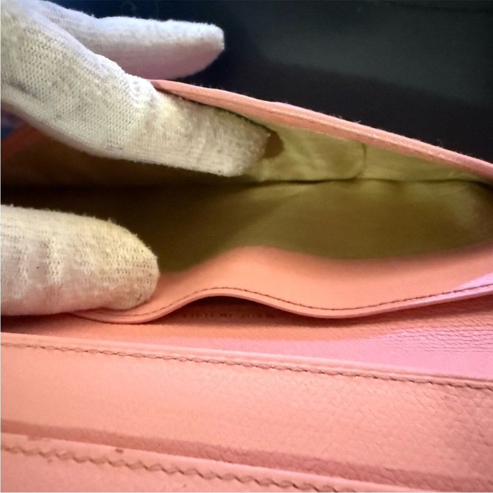 Chanel Pink Grained Calfskin CC Button Long Wallet - Picture 8 of 10